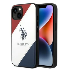 Dėklas telefonui (m) US Polo USHCP14SPSO3 iPhone 14 6.1" - balta balta trijų spalvų įspaudas