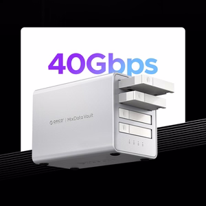 "Orico" 8848U4 DAS serijos 4 lizdų M.2 NVMe SSD diskų masyvas - baltas