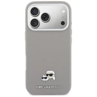 KARL LAGERFELD case for IPHONE 17 Pro Max compatible with MagSafe KLHMP17X6PFKCLG (PU FW W/ K&C Head Pin) gray