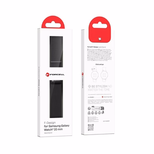 FORCELL F-DESIGN FS11 magnetinis nerūdijančio plieno dirželis SAMSUNG laikrodžiui 20 mm juodas