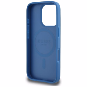 Guess 4G Circle Classic Logo Magnetinis dėklas telefonui iPhone 16 Pro - mėlynas
