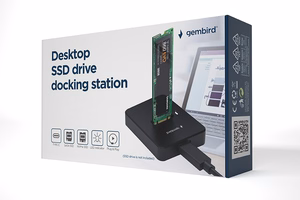 Gembird DD-U3M2 saugojimo diskų prijungimo stotis USB 3.2 Gen 1 (3.1 Gen 1) Type-C Juoda