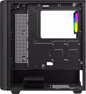 Savio Noctis Glass RGB Cube korpusas, juodas