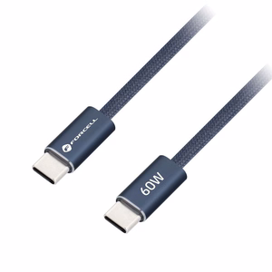 Laidas USB C į USB C Forcell F-Energy QC4.0 PD 3A 60W Cafule Color 1,2 m ACYH23 tamsiai mėlynas
