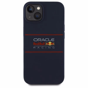 RED BULL dėklas telefonui IPHONE 16 Pro suderinamas su MagSafe RBHMP16L24SIHSRV (Silikoninis horizontalus centrinis logotipas) tamsiai mėlyna