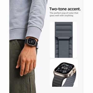 Spigen Athlex Air M dirželis Apple Watch 44 / 45 / 46 / 49 mm, juodas ir pilkas