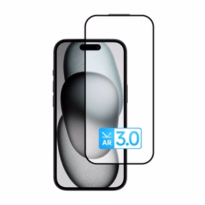 Grūdintas stiklas Tel Protect 10X AR 3.0 AntiReflective Titanium skirtas Iphone 15 (vokas)