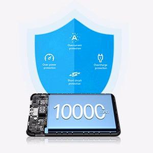VEGER išorinė baterija 10000 mAh PD QC3.0 2A 22,5W S11 (W1140) juoda