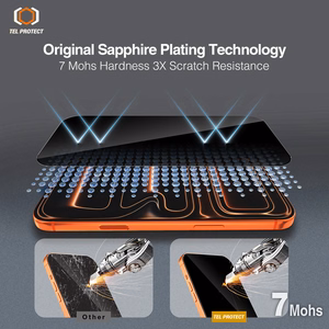 Grūdintas stiklas Tel Protect 10X Privacy DLC Diamond Coating skirtas Iphone 17 Pro Max