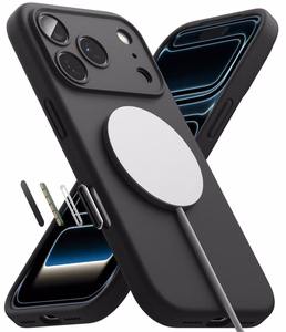 Ringke MagSafe silikoninis dėklas, skirtas iPhone 18 Pro Max – juodas