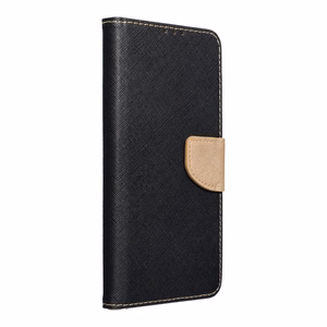 FANCY knygos dėklas IPHONE 15 Pro juodas / auksinis