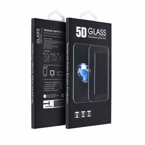 5D grūdintas stiklas su klijais per visą paviršių – skirtas OPPO OPPO Reno 15F / 15 FS, juodas