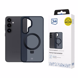 3mk dūminis magnetinis dėklas telefonui su stovu Samsung Galaxy S25 - juodas