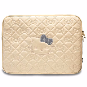 Hello Kitty Zip PU Quilted Bows чехол для ноутбука 14" - золотой