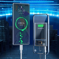 WEKOME WP-325 Vanguard Series - Power bank 20000 mAh Super Charging with built-in USB-C & Lightning PD 20W laidas + QC 22.5W (juodas / skaidrus)