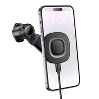 Automobilio telefono laikiklis indukcinis Hoco 15W oro išleidimas HW30 juodas