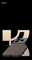 "Benks" magnetinis šarvas "Air Armor Grid Kevlar Case Metal Frame 600D (A070) for Iphone 17 Pro Max gold