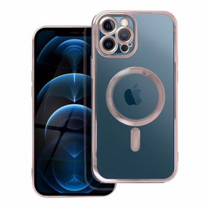 ELECTRO MAG COVER dėklas telefonui, skirtas iPhone 12 Pro Max rožinis auksas, su MagSafe