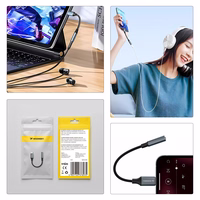 Wozinsky WALJ-01 Lightning adapteris - 3.5 mm mini lizdas - juodas