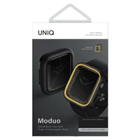 Uniq Moduo dėklas Apple Watch 4/5/6/7/8/SE/SE2 40/41mm - juodas ir garstyčios