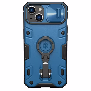 Nillkin CamShield Armor Pro Magnetic Case iPhone 14 Plus магнитный MagSafe чехол с защитой камеры синий