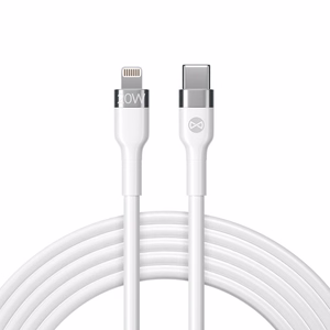 "Forever" lankstus USB-C - "Lightning" kabelis 1,0 m 20W, baltas