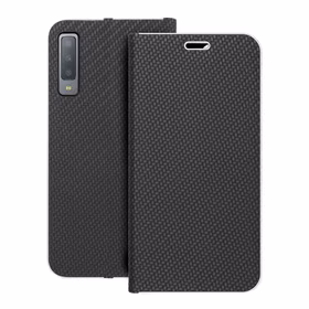 LUNA Book Carbon dėklas telefonui SAMSUNG A7 2018 juodas
