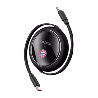 "Baseus" USB-C į USB-C 100 W įkrovimo kabelis (juodas) "Bayern Edition