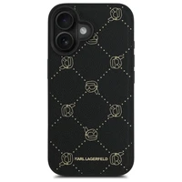 Karl Lagerfeld Magnetinis Karl Head dėklas telefonui iPhone 16 - juodas