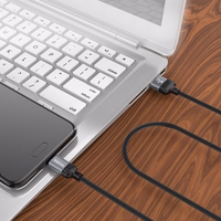 Borofone Kabelis BX28 Dignity - USB į Micro USB - 2,4A, 1 metras, pilkas