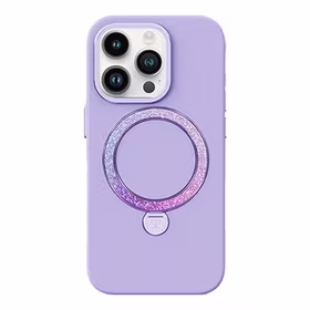 Joyroom PN-15L2 Šokantis ratas dėklas telefonui iPhone 15 Pro (violetinė)