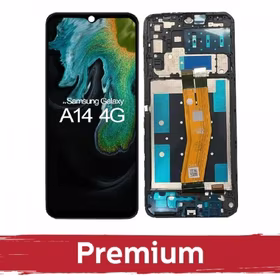 LCD ekranas suderinamas su Samsung A145R (A145P) A14 4G juodas su rėmeliu OEM