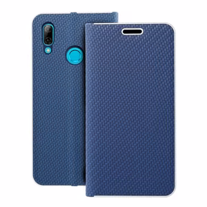 LUNA knygos dėklas Huawei P Smart 2019 mėlynas