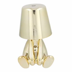 Stalo lempa prie lovos GOLD MAN Art Deco sėdinti (versija 5) MLTL