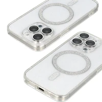 Blizgus Magsafe dėklas Samsung Galaxy S25 Edge permatomas