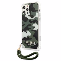 Guess GUHCP12MKSARKA iPhone 12/12 Pro 6.1" žalias/chaki kietas dėklas Camo kolekcija