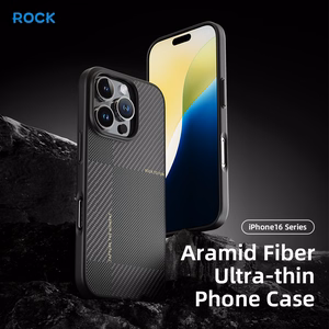 Rock Itin plonas Aramido pluošto Kevlar 600D dėklas Iphone 16 Pro Max juodas