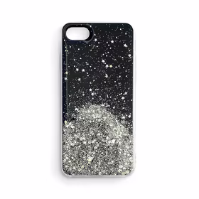 Wozinsky Star Glitter Blizgus dėklas telefonui iPhone 12 mini juodas