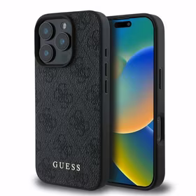 Guess 4G Classic dėklas telefonui iPhone 16 Pro - juodas