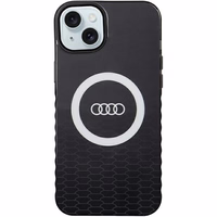 Audi IML Magnetinis dėklas su dideliu logotipu telefonui iPhone 15 Plus/14 Plus - juodas