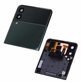Ekranas Samsung F711 Z Flip3 5G su lietimui jautriu stikliuku ir rėmeliu išorinis (Outer) Green originalus (used Grade B)