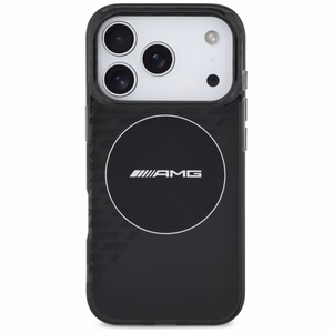 AMG Dvigubo sluoksnio permatomas dūminis magnetinis dėklas telefonui iPhone 17 Pro - juodas