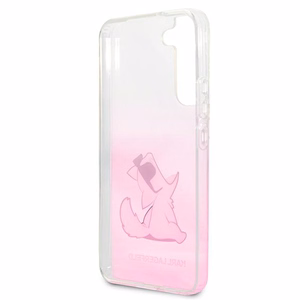 Karl Lagerfeld Choupette Eat dėklas telefonui Samsung Galaxy S22+ – rožinis