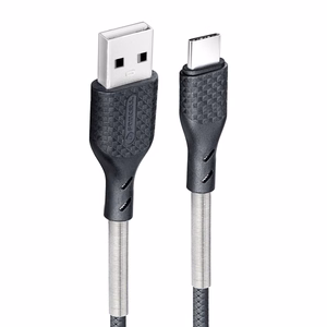 FORCELL F-ENERGY Carbon CB-02A kabelis USB A į Type C QC4.0 5A 60W 1 m juodas