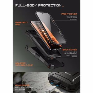 Supcase Unicorn Beetle Pro dėklas iPhone 18 Pro / 17 Pro – juodas