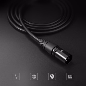 Ugreen AV130 66717 garso XLR (lizdas) - XLR (kištukas) laidas mikrofonui / stiprintuvui 2m - juodas