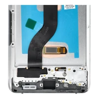 LCD ekranas SAMSUNG S20 Plus baltas SOFT OLED su rėmeliu