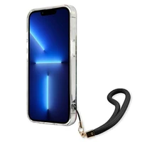 Guess GUHCP13LHFLSB iPhone 13 Pro / 13 6.1" mėlynas/mėlynas kietas dėklas Gėlių Dirželis