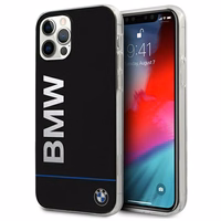 BMW Hardcase Signature Printed Logo Dėklas skirtas iPhone 12 / 12 Pro - juodas