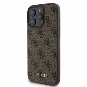 Guess 4G Classic dėklas telefonui iPhone 16 Pro - rudas